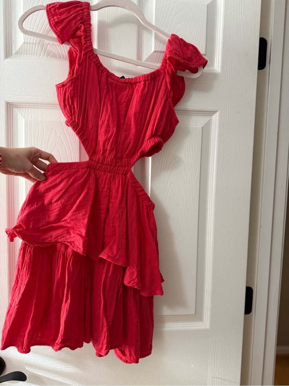 GAP Bright Red Ruffled Mini Skirt - Picture 4 of 4